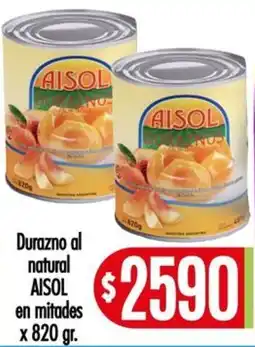 Supermercados Caracol Aisol durazno al natural oferta