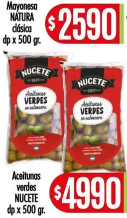 Supermercados Caracol Nucete aceitunas verdes en salmuera oferta