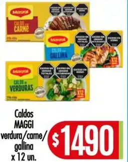 Supermercados Caracol Maggi caldos verdura/carne/gallina oferta