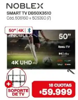 Naldo Lombardi Noblex smart tv db50x3510 oferta
