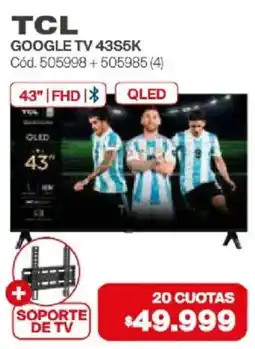 Naldo Lombardi Tcl google tv 43s5k oferta