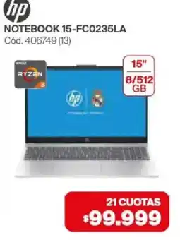 Naldo Lombardi Hp notebook 15-fc0235la oferta