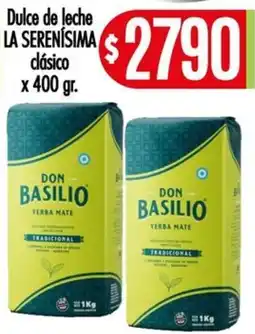 Supermercados Caracol Don basilio dulce de leche la serenísima clásico oferta