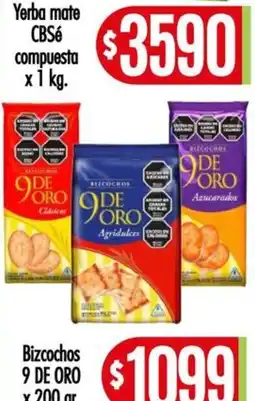 Supermercados Caracol 9 de oro bizcochos oferta