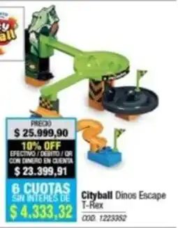 Rio Shop Deco Cityball Dinos Escape T-Rex oferta