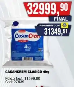 Maxiconsumo Casancrem clasico oferta