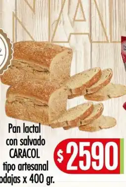 Supermercados Caracol Caracol pan lactal con salvado tipo artesanal oferta