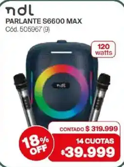 Naldo Lombardi ndl parlante s6600 max oferta