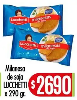 Supermercados Caracol Lucchetti milanesas de soja oferta