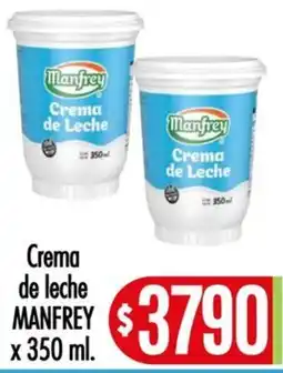 Supermercados Caracol Manfrey crema de leche oferta
