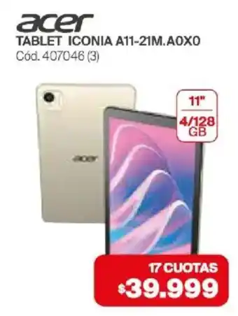 Naldo Lombardi Acer tablet iconia a11-21m.a0x0 oferta