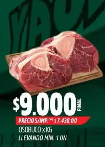 Supermercados Yaguar Osobuco oferta