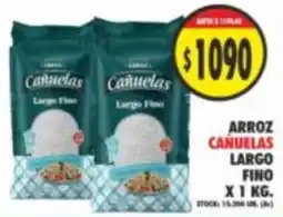 Supermercados Becerra Cañuelas arroz largo fino oferta