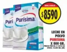 Supermercados Becerra Purísima leche en polvo oferta