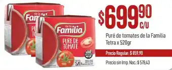 De la familia puré de tomate