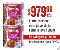El Nene de la Familia lentejas secas remojadas oferta