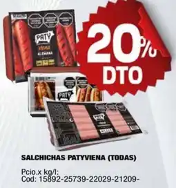 Maxiconsumo Paty viena salchichas oferta