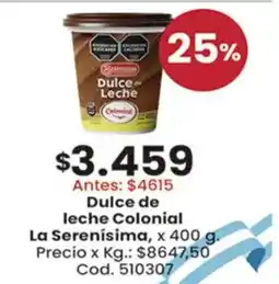 Coto La serenisima dulce de leche oferta