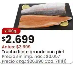 Coto Trucha filete grande con piel oferta