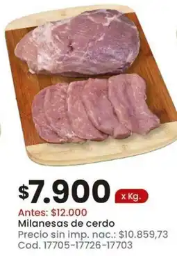 Coto Milanesas de cerdo oferta