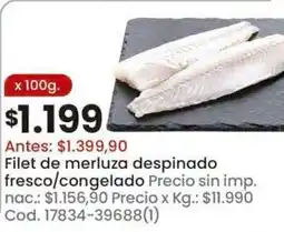 Coto Filet de merluza despinado fresco/congelado oferta