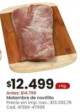 Coto Matambre de novillito oferta