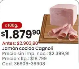 Coto Jamón cocido Cagnoli oferta