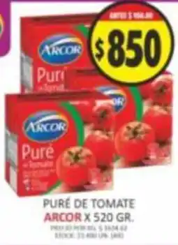 Supermercados Becerra Arcor puré de tomate oferta