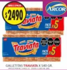Supermercados Becerra Arcor galletitas traviata oferta