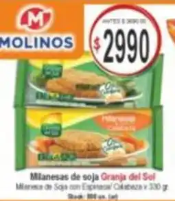 Supermercados Becerra Molinos milanesas de soja Granja del Sol oferta
