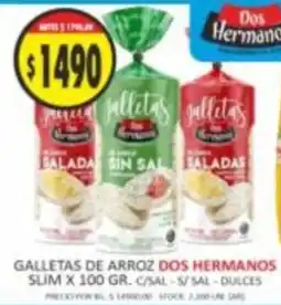 Supermercados Becerra Dos hermanos galletas de arroz oferta