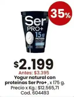 Coto Ser yogur natural con proteínas Ser Pro+ oferta