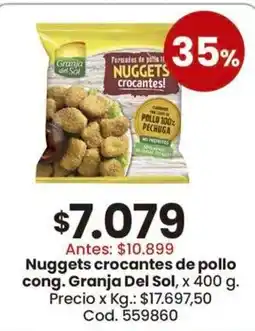 Coto Granja Del Sol nuggets crocantes de pollo oferta