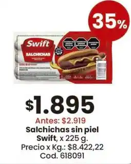 Coto Swift salchichas sin piel oferta
