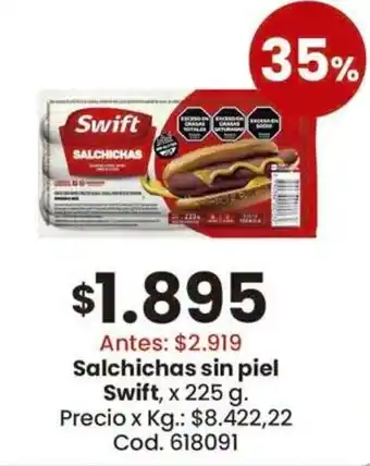 Coto Swift salchichas sin piel oferta