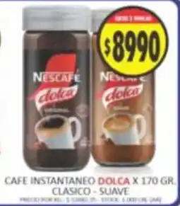 Supermercados Becerra Nescafe cafe instantaneo dolca oferta
