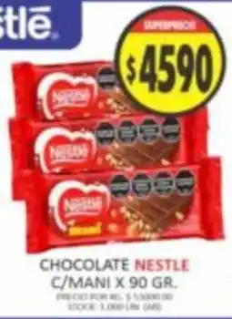 Supermercados Becerra Nestle chocolate c/mani oferta