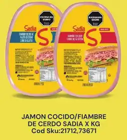 Supermercados Yaguar Sadia jamon cocido/fiambre de cerdo oferta