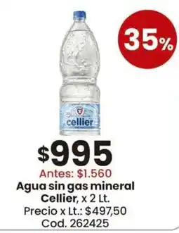 Coto Cellier agua sin gas mineral oferta