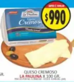 Supermercados Becerra La paulina queso cremoso oferta