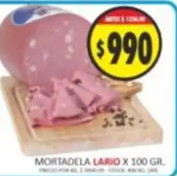 Supermercados Becerra Mortadela Lario oferta