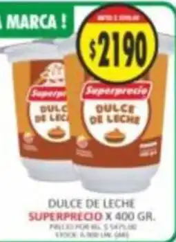 Supermercados Becerra Dulce de leche oferta