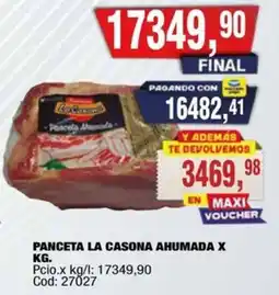 Maxiconsumo La casona panceta ahumada oferta