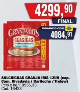 Maxiconsumo Granja iris salchichas oferta