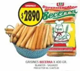 Supermercados Becerra Becerra grisines oferta
