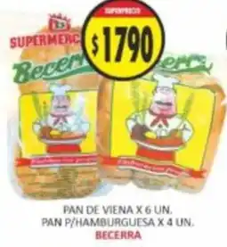 Supermercados Becerra Becerra pan de viena oferta