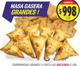 Supermercados Becerra Becerra empanadas arabes y criollas oferta