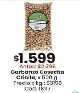Coto Criolla garbanzo cosecha oferta