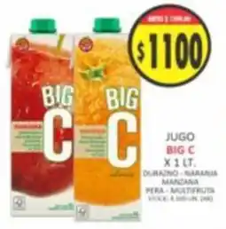 Supermercados Becerra Big C jugo oferta