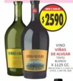 Supermercados Becerra Viñas de Alvear vino tinto blanco oferta